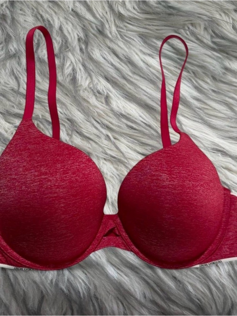Victoria’s Secret Perfect Shape Padded Underwire Bra Red 38C